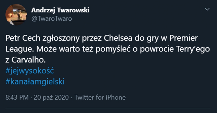 Pomysł Andrzeja Twarowskiego na wzmocnienie obrony Chelsea! :D